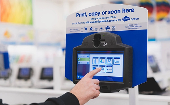  PrintMe being used on a self serve