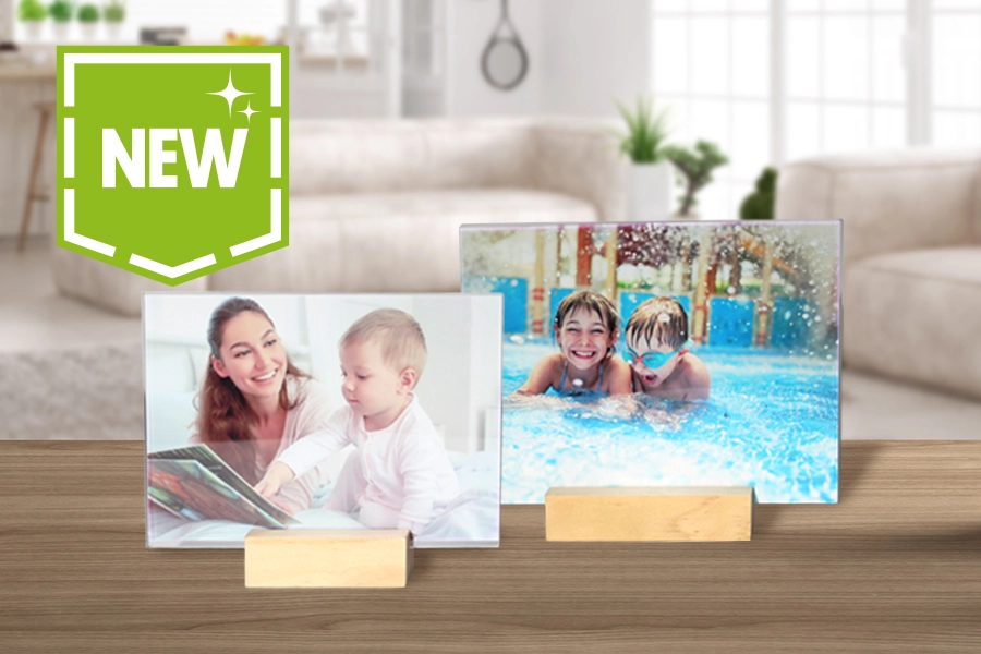 Acrylic frames with images