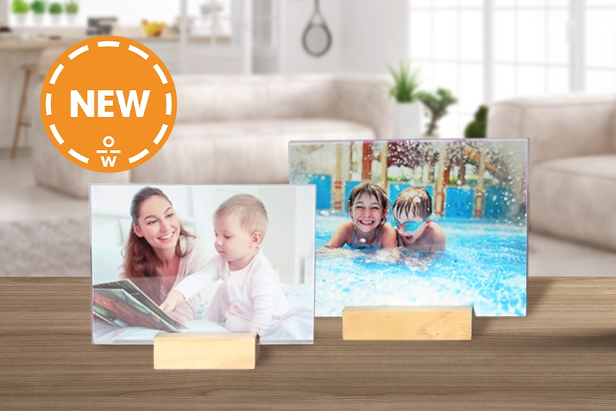 Acrylic frames with images